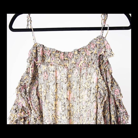 Tularosa Womens Metallic Oversized Cold Shoulder Long Sleeve Tunic Top XL - Picture 2 of 4